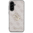 GUESS Case for Samsung Galaxy A56 5G, 4G Big Metal Logo, pink