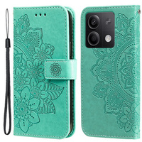 Flip case for Xiaomi Redmi Note 13 5G, Mandala, green