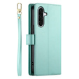Flip case for Samsung Galaxy A56 5G, Wallet Zipper Pocket, green