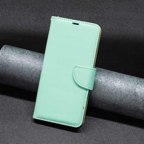 Flip case for Xiaomi Redmi 12 4G, Wallet Litchi Magnet, green
