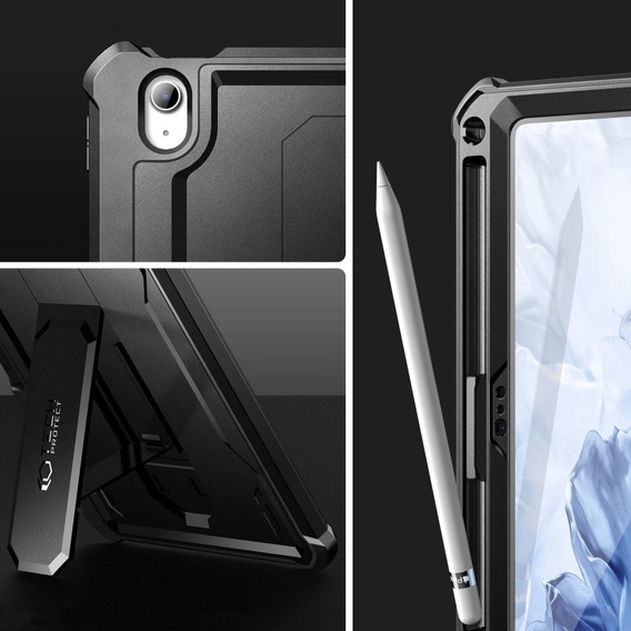 Armored case for iPad 10.9 2022 10 Gen, Dexnor Full Body, black