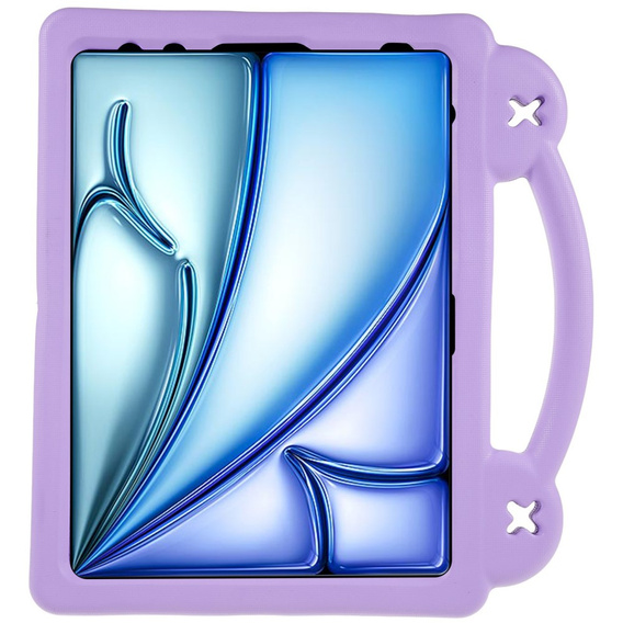 Children's case for Apple iPad Air 11" 6 gen. 2024, Cute Patterns, with stand, purple