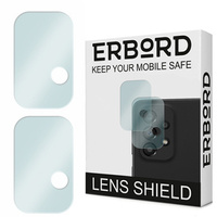 2x ERBORD tempered glass for camera to Samsung Galaxy A33 5G, transparent