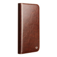 QIALINO Genuine Cow Leather flip case for iPhone 17 Pro Max, brown
