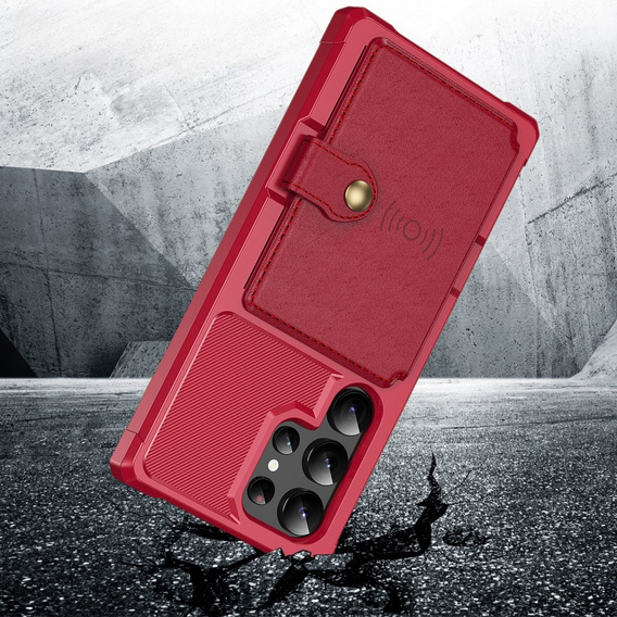 Case for Samsung Galaxy S25 Ultra, Card Holder Kickstand, black