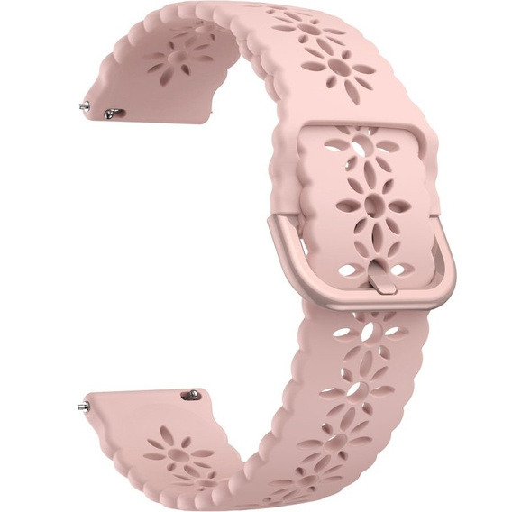 Silicone strap for 22mm Soft Hollowed-out, Pink