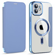Flip case for iPhone 11, RFID Wallet MagSafe CamShield, blue