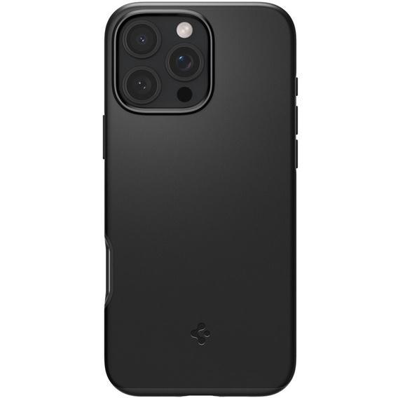 Spigen case for iPhone 16 Pro Max, Thin Fit Mag, black + 9H tempered glass