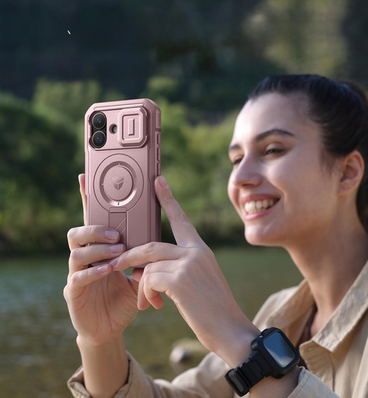 Dexnor armoured case with stand and camera shutter, for MagSafe for iPhone 17