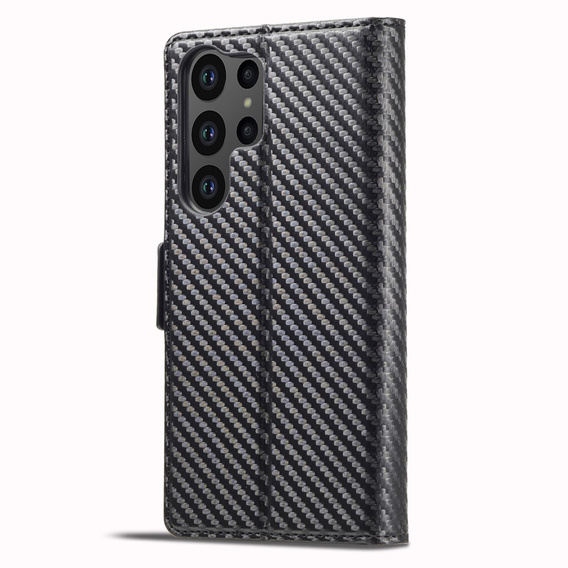 Flip case for Samsung Galaxy S24 Ultra, Carbon LC.IMEEKE, black