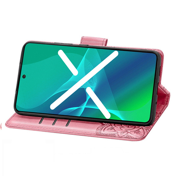 Flip case for Motorola Edge 40, Butterfly, pink