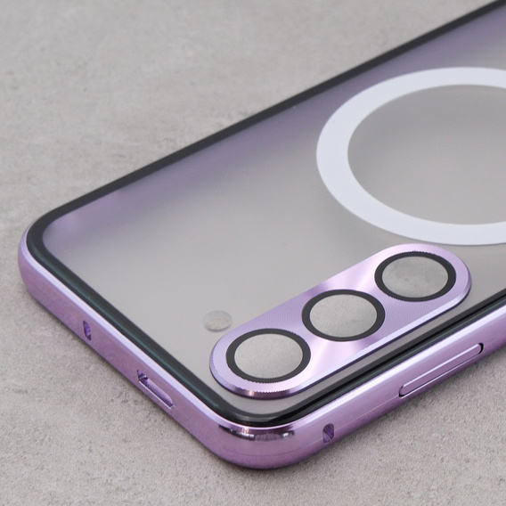 Magnetic Dual Glass MagSafe case for Samsung Galaxy S23+ Plus, purple