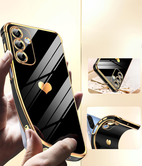 Case for Samsung Galaxy A26, Electro heart, black + Glass 9H