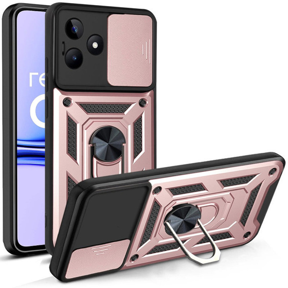 Case for Realme C53 4G, CamShield Slide, pink rose gold