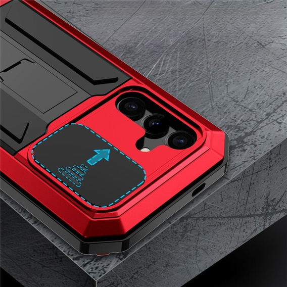 Armored case for Samsung Galaxy S24, R-JUST, red