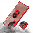 Case for Samsung Galaxy S23 Ultra, Clear Ring, red