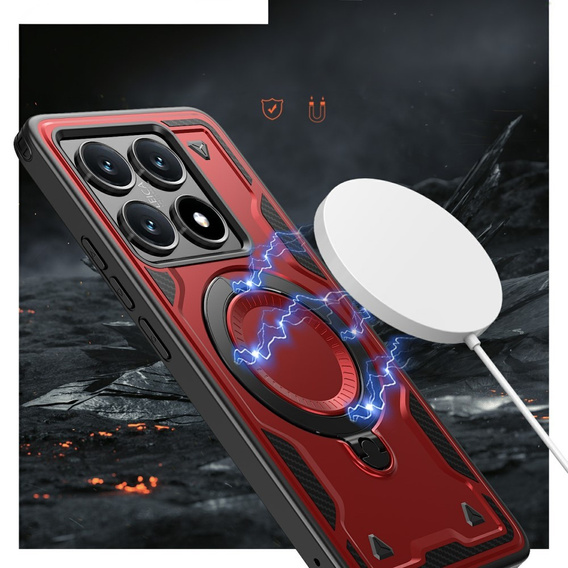 Case for Xiaomi 14T, Military MagSafe, red