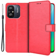 Flip case for Xiaomi Redmi 12C, Crazy Horse Wallet, red