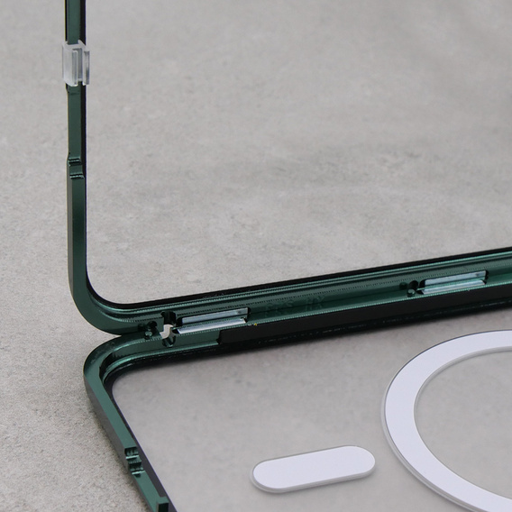Magnetic Dual Glass MagSafe case for Samsung Galaxy S23, green