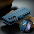 CASEME flip case for Samsung Galaxy Z Fold6 5G, Litchi Wallet, blue