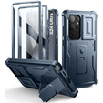 Armored case for Samsung Galaxy S24 Ultra, Dexnor Full Body (Two Frames), dark blue