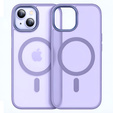 Case for iPhone 13, for MagSafe, ERBORD Matt Case, purple + Screen Glass