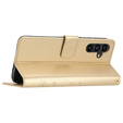 Flip case for Samsung Galaxy S23 FE, Butterfly, gold