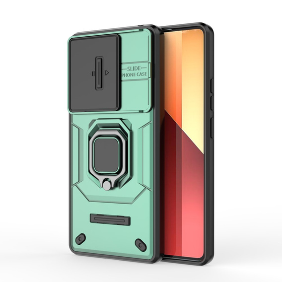 Case for Xiaomi Redmi Note 13 Pro 4G / Xiaomi Redmi Note 14S / Xiaomi Poco M6 Pro 4G, KickStand Camera Lens, green