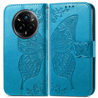 Flip case for Realme 14 Pro 5G, Butterfly, blue