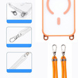 Case with stand and detachable lanyard, for MagSafe for iPhone 17 Pro