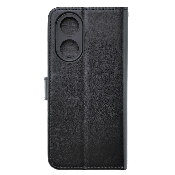 Flip case for Oppo A58 4G, Crazy Horse Wallet, black