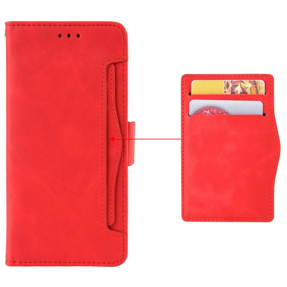 Flip case for Samsung Galaxy A36, Card Slot, red