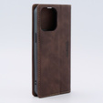 Case for iPhone 15 Pro, ERBORD Vintage, wallet with flap, coffee