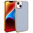 Case for iPhone 14, Cowhide Leather, grey