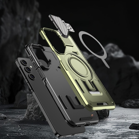 Case for Samsung Galaxy A16, Military MagSafe with camera protection, green