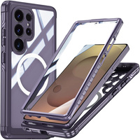 Case for Samsung Galaxy S25 Ultra, Shockproof, with glass, for MagSafe, purple