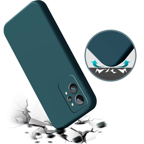 Case for Realme GT2 Pro, Silicone Lite, dark green
