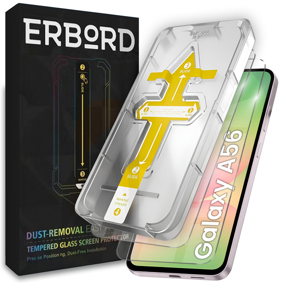 2x Tempered Glass for Samsung Galaxy S25 Edge, ERBORD Easy App Full Screen Protector