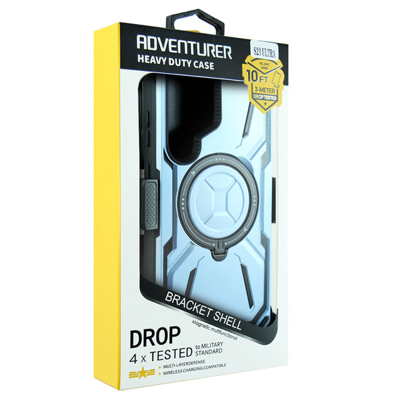 Case for Samsung Galaxy S23 Ultra, Heavy Duty Ring Belt Clip, blue