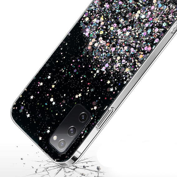 Case for Samsung Galaxy S20 FE, Glittery, black