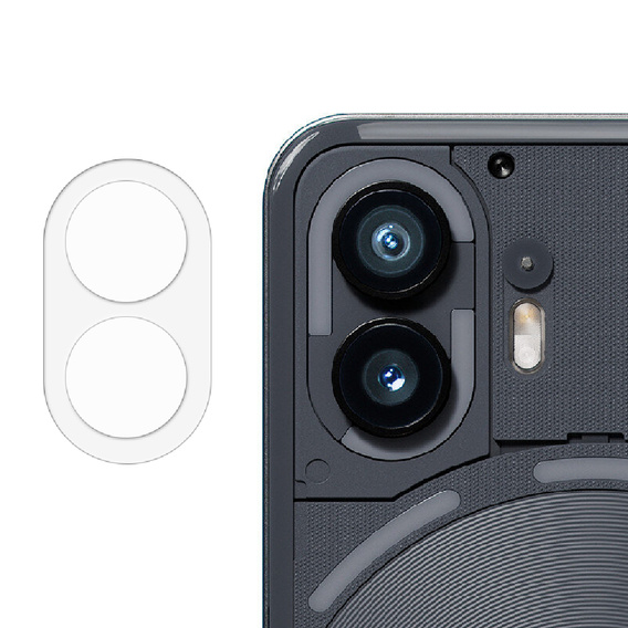 2x ERBORD tempered glass for camera to Nothing Phone 2, transparent