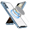 Camera Protection Case for Samsung Galaxy S21 FE 5G, CamShield MagSafe, transparent / blue