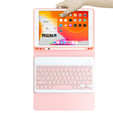 Case + keyboard iPad 10.2 7/8/9 gen 2019/2020/2021, Keyboard Cover Pen Slot, pink rose gold