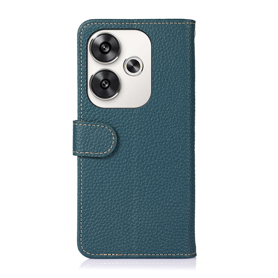 KHAZNEH RFID case for Xiaomi Poco F6, Litchi Texture, green