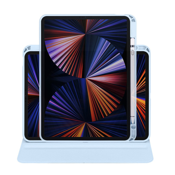 Case for iPad Pro 11" 2022/2021/2020 (4/3/2 gen.), with stylus space, 360° rotatable, blue