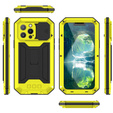 Case for iPhone 13 Pro, R-JUST CamShield Slide, armoured, yellow / black