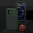 Love Mei Case for iPhone 12 Mini, armored with glass, green