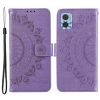 Flip case for Motorola Moto E22 / E22i, Mandala, purple