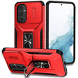 Armored case for Samsung Galaxy A54 5G, armored Slide Ring, red