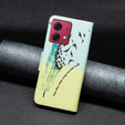 Flip case for Motorola Moto G84 5G, Wallet, feather, blue